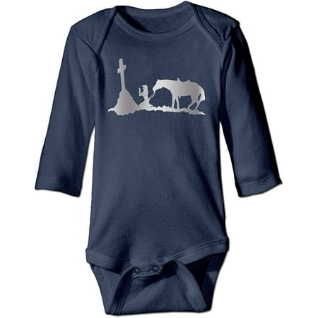 

Cowgirl Cross Christian Platinum Style Navy Baby Long Jumpsuit