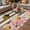 Brown, variant on Spring Bees Daisy Outdoor Rug for Patio/Deck/Porch, Non-Slip Large Area Rug 3 x 5 Ft, Rustic Tulips Dots Brown Striped Burlap Indoor Outdoor Rugs Washable Area Rugs, Camping Rug Carpet Runner