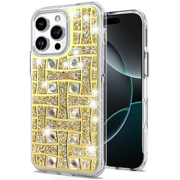 For iPhone 16 Pro 6.3 inch Bling Hybrid Case Cover - I