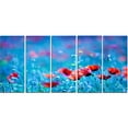 thumbnail image 2 of Poppy Flowers Field At Night - Floral Canvas Art Print, 2 of 3