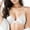 White, variant on Women Wide Strap Bra Soft Stretchy Thin Wireless Bra with Removable Pads for Delicate Comfort and Effortless Support M White