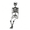 Gray, variant on 3FT Pink Posable Skeleton Halloween Decoration, Full Body Jointed Plastic Skeleton, Spooky Halloween Prop for Indoor/Outdoor Party, Haunted House, Yard Decor