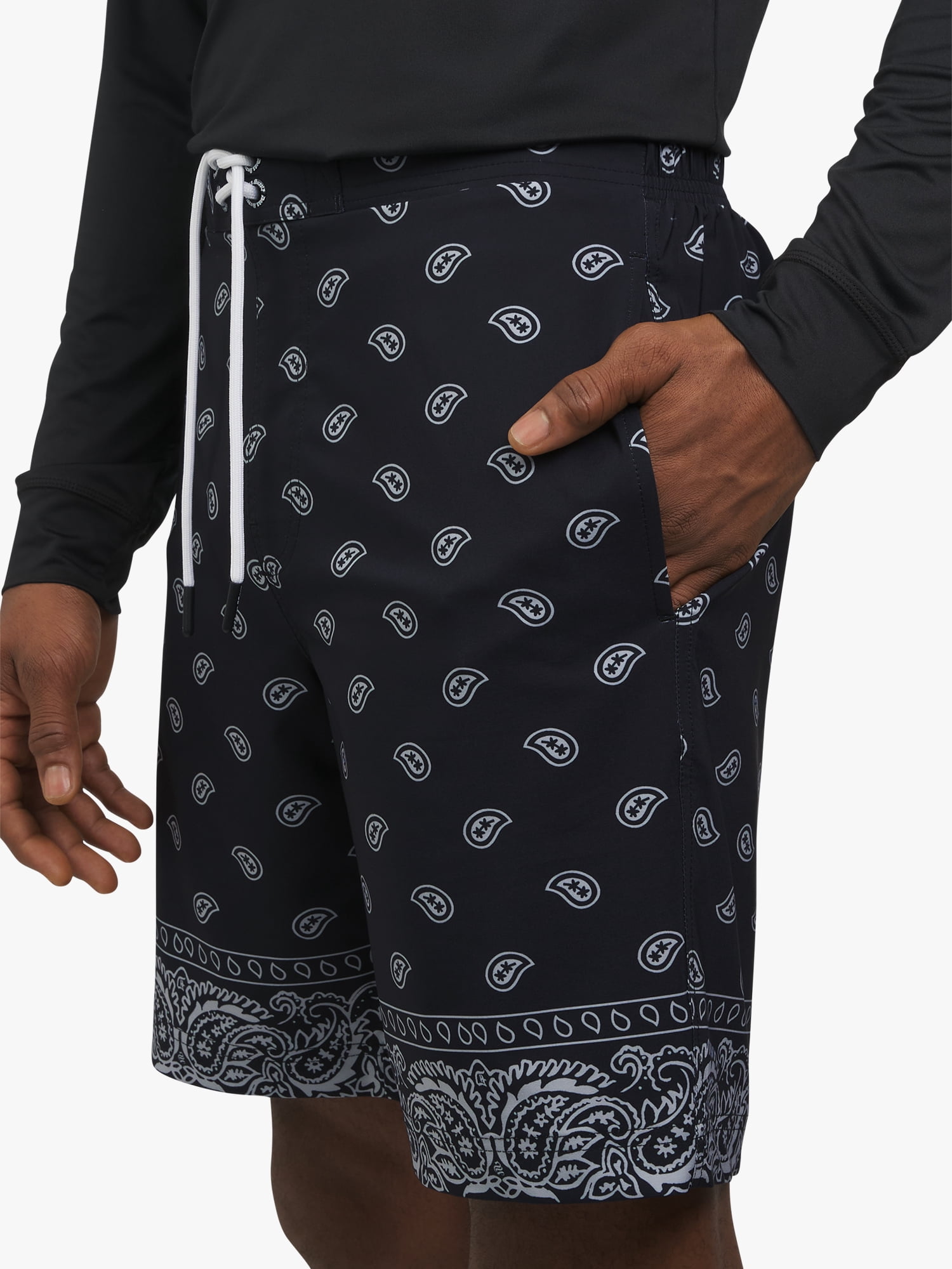 Dogg Supply by Snoop Dogg Men's Paisley E-Board Swim Trunks, 9" Inseam, Sizes S-3XL