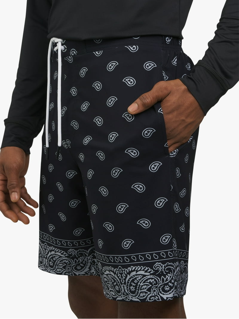 Dogg Supply by Snoop Dogg Men's Paisley E-Board Swim Trunks, 9