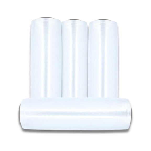 MMBM Cast Biodegradable Stretch Film 8 Rolls 18" x 1500' 80 Gauge Durable Wrap for Packing and Storage