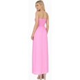 thumbnail image 2 of HAPPY BAY Women's Solid Smocked Top Maxi Evening Slit Dress Casual Strapless Tube Dresses for Women One Size Magenta, Solid, 2 of 6