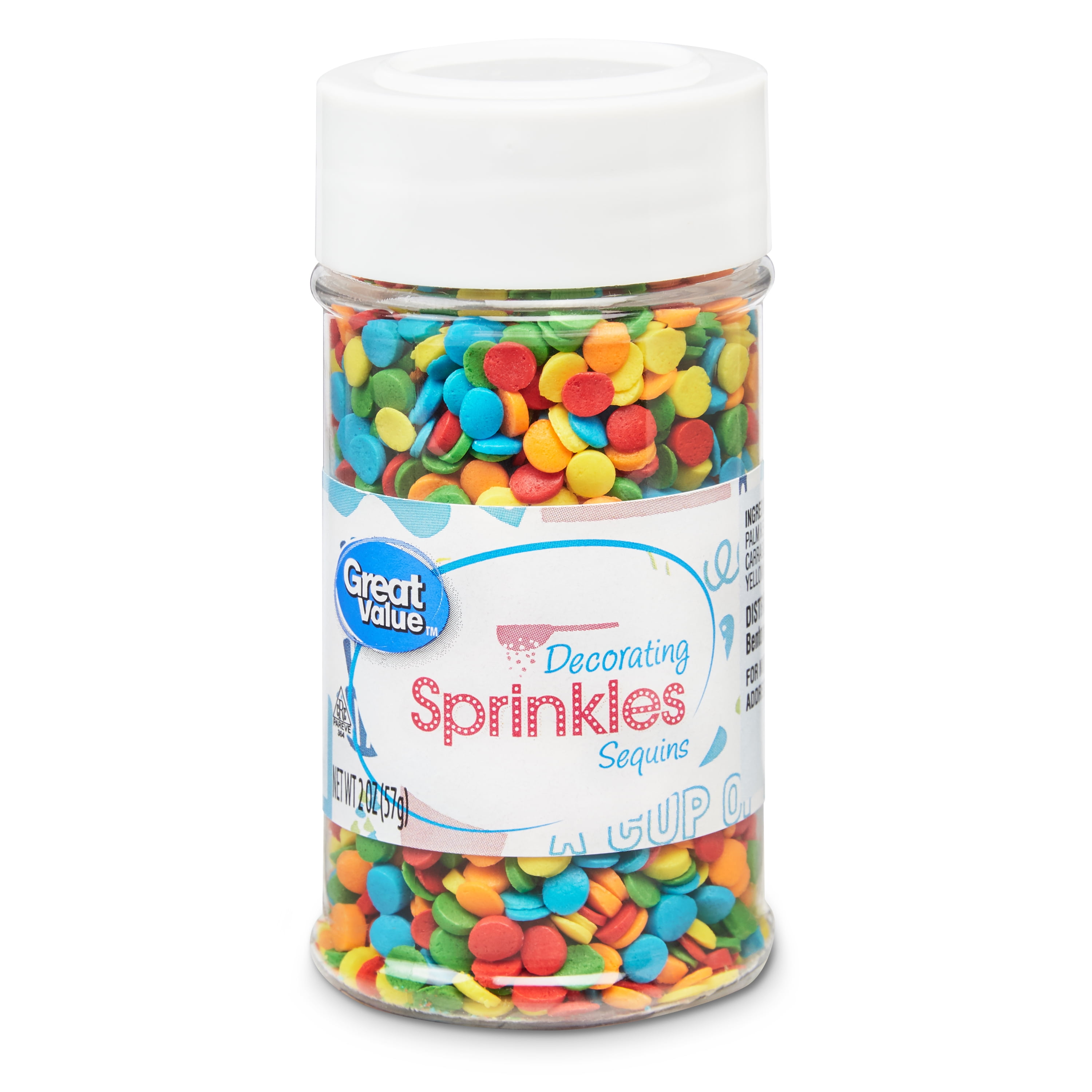 Great Value Decorating Sprinkles, Sequins, 2 oz