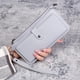thumbnail image 2 of Monedero largo de múltiples mujeres PU cuero titular de la tarjeta de crédito monedero bolso plegable gris jinwen billetera larga mujer, 2 of 6