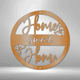 thumbnail image 2 of Home Sweet Home Circle Steel Sign Laser Cut Powder Coated Home & Office Metal Wall Decor Multiple Sizes & Colors, 2 of 5