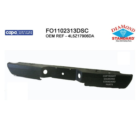 REAR STEP BUMPER FACE BAR; PAINT TO MATCH; STYLESIDE; WITHOUT HITCH