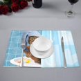 thumbnail image 2 of MKHERT Funny Cat Kitten Taking A Bath with Yellow Rubber Duck Placemats Table Mats for Dining Room Kitchen Table Decoration 12x18 inch,Set of 4, 2 of 4