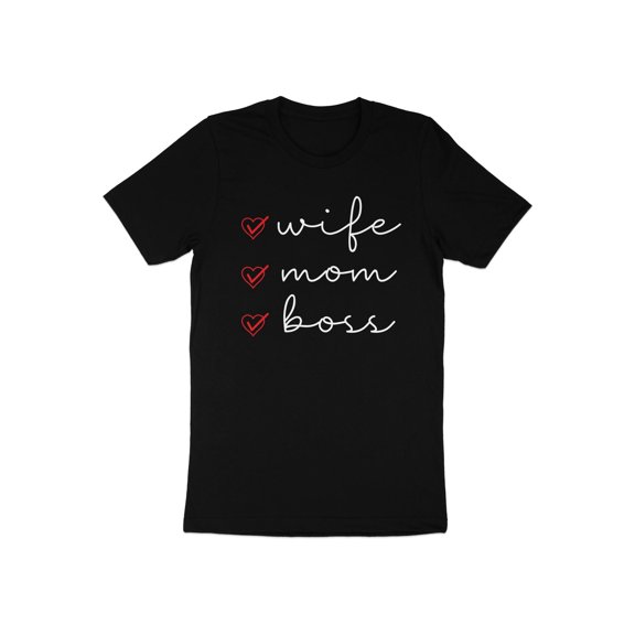 Funny Wife Mom Boss Mommy Mother's Day Gift for Women Girls T-Shirt Mom Mama Mommy Mothers Birthday Holiday Presents Men Women Kids Tshirt