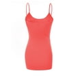thumbnail image 2 of Essential Basic Women's Basic Casual Long Camisole Cami Top Plus Sizes - Coral, 3XL, 2 of 3