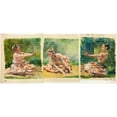 thumbnail image 2 of John La Farge 14x8 Gold Ornate Wood Frame and Double Matted Museum Art Print Titled - Siva Dance; Triptych of Seated Single Figures (1890-91), 2 of 4