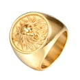 thumbnail image 1 of Guardurnaity Anillo de acero inoxidable con cabeza Vintage para hombre, anillo pulido alto, anillos de moda de animales, joyería Punk Irregular, Ropa, zapatos y accesorios Miscelánea Oro Talla 13, 1 of 6