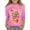 E, variant on Kids' Valentine's Day Graphic T-Shirt Cute Cat Printed 3/4 Sleeve Tee Crew Neck Festive Holiday Top