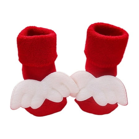 

GHOONEY Non-slip Christmas Socks with Grip Warm Socks Gift for Kids Newborns Infant