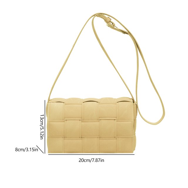 Bolso Bandolera Bolso de hombro casual para mujer Bolso de embrague de moda con almohada acolchada simple (Amarillo) Ndcxsfigh Para Estrenar