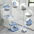 thumbnail image 5 of Babyomi Toddler Potty Training Seat with step stools, Foldable Adjustable Toilet Ladders with Handles & Splash Guard for kid,BLUE, 5 of 6
