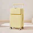 thumbnail image 1 of Asa ancha, equipaje con apertura frontal con portavasos USB, contraseña, maleta ligera, cubierta de carrito de embarque para hombres y mujeres, 20 pulgadas, 1 of 4