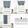 thumbnail image 6 of DriftAway Faux Linen Textured Solid Color Blackout Tie Up Curtain for Kitchen Decorative Adjustable Balloon Rod Pocket Window Linen Curtains for Small Window 47"L x 31"W Dusty Blue, 6 of 9