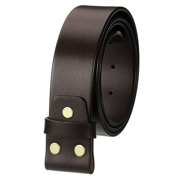 Uxcell Men Leather Belt Strap, 1.5" Width for Plate Buckle Belts (105cm, Brown)