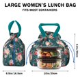 thumbnail image 5 of Pioneer Flower Floral Print Pattern Drawstring Lunch Bag Women - Drawstring Lunch Bag Insulated for Work Office - Stain-Resistant Large Lunchbags for Women with Multi-Pockets, 5 of 6