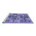 thumbnail image 2 of Ahgly Company Machine Washable Indoor Square Abstract Blue Modern Area Rugs, 7' Square, 2 of 4