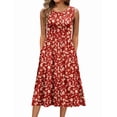 thumbnail image 1 of Vestido de verano Zeagoo Vestido sin mangas a media pierna sin mangas con estampado floral, 1 of 8