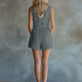 thumbnail image 5 of Guluxicc Jumpsuits for Women Dressy Summer Outfits Wrap V Neck Blazer Vest Shorts Business Casual Outfits, 5 of 7