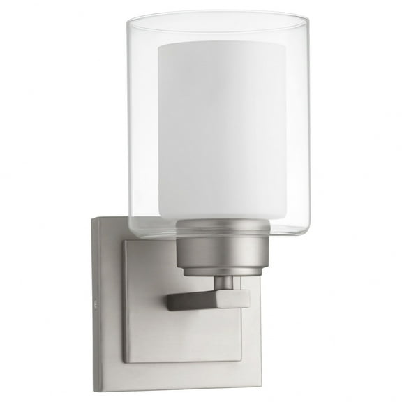 582-1-65 Quorum Lighting 1 Light Wall Mount In Soft Contemporary Style-10.25 Inches Tall and 4.88 Inches Wide-Satin Nickel Finish