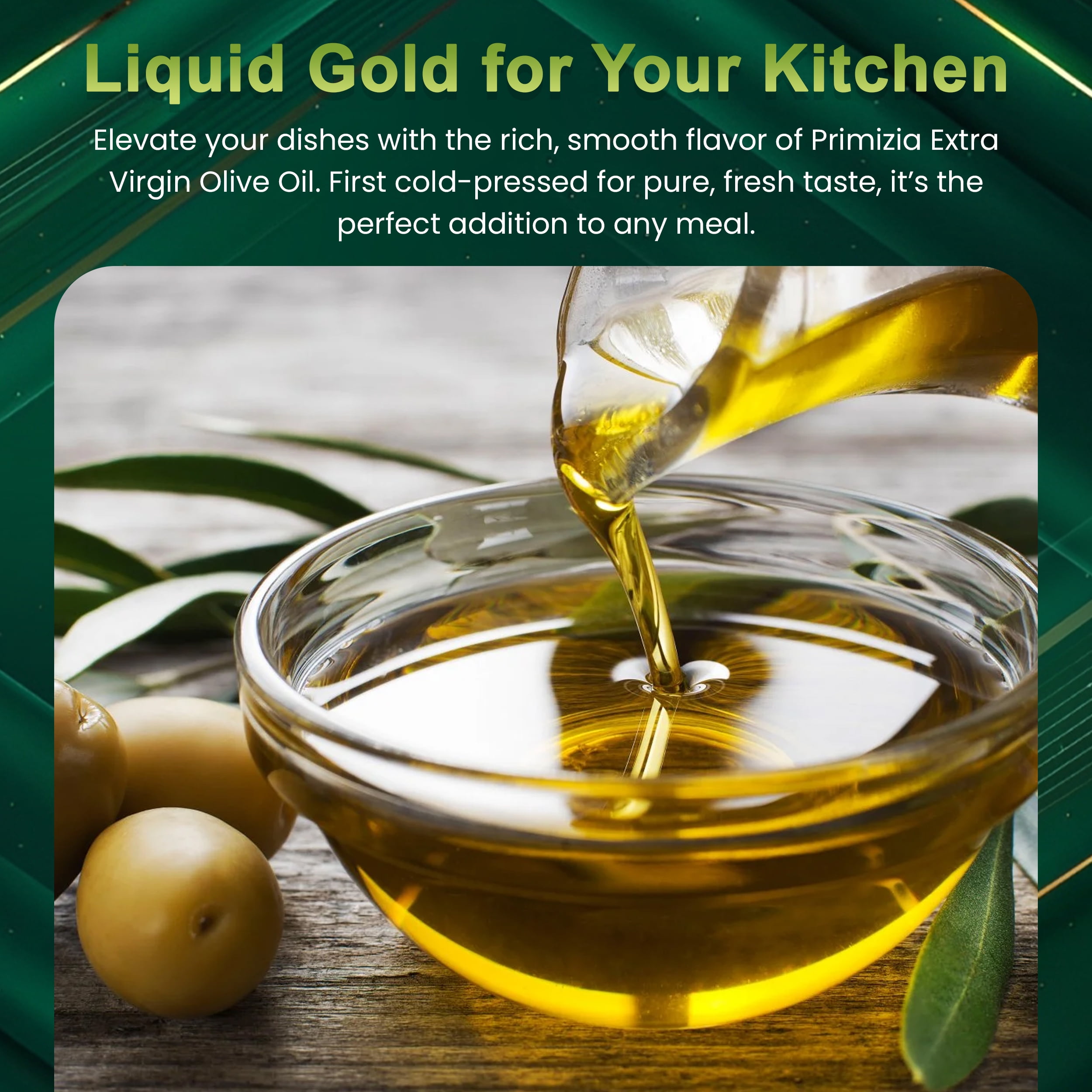 Primizia Extra Virgin Olive Oil - Cold Pressed - Unfiltered with