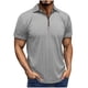 thumbnail image 1 of Blusa de Manga Corta para Hombre Bloque Botones de Color Turndown Collar Superior, Mezcla Transpirable de Rayón Poliéster para Al Aire Libre, 1 of 7