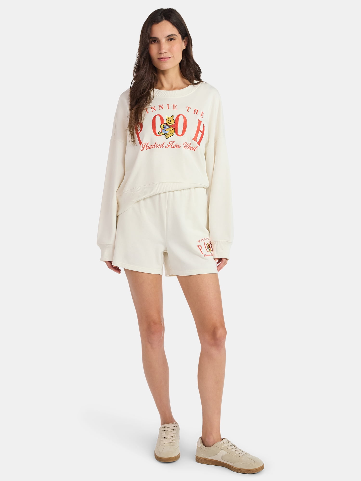 Winnie the Pooh Women’s Cropped Boxy Sweatshirt, Sizes XXS-XXL