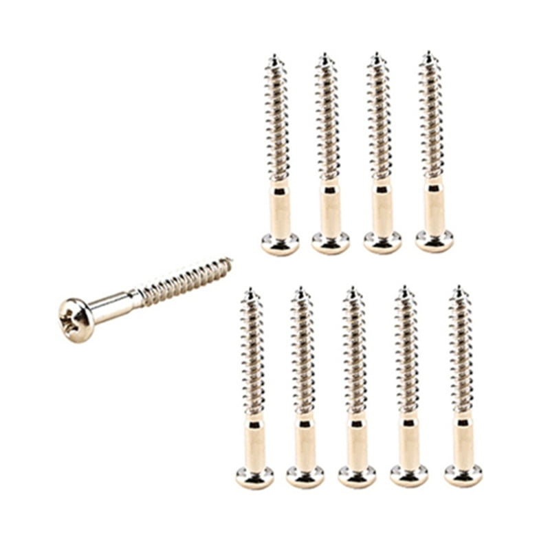10 Pieces Electric Guitar Bridge Mounting Screws, ST Guitar Screw Kit