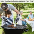 thumbnail image 3 of Blue Pioneer Flower Kitchen Oven Mitt and Pot Holder Sets 4 Pcs for Baking, Cooking and Grilling, Heat Resistant Up To 392 °F, 3 of 7