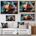 thumbnail image 4 of Designart "Train Dynamic composition" Transportation Floater Framed Wall Decor, 4 of 7