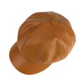 thumbnail image 3 of Minzimin Womens PU Leather Newsboy Cap 8 Panel Paperboy Newsie Cap Bakerboy Beret Cabbie Hat, 3 of 7