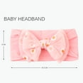 thumbnail image 3 of yocbz Baby Girl Bows And Headbands Toddler Baby Boys Girls Floral Print Floral Bow Hairband Headwear B,Size for One Size, 3 of 4