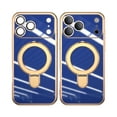 thumbnail image 4 of Dteck Magnetic Stand for iPhone 17 Pro Case, Plating Kickstand Compatible with Magsafe Built-in Camera Lens Protector Slim Phone Case with Stand Ring, Blue, 4 of 6