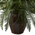 thumbnail image 5 of Nearly Natural Plastic 36" Mixed Greens & Cattails Artificial Plant with Planter, Green, 5 of 5