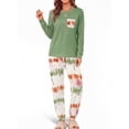 thumbnail image 3 of Fantaslook Women Pajama Sets 2 Piece Long Sleeve Pajama Sets With Long Printed Jogger Pants Sleepwear Loose Lounge Sets, 3 of 8