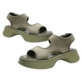 thumbnail image 4 of Green Sports Sandals - Thick Bottom, Casual & Fashionable, Comfortable Ergonomic Design, Perfect for Travel and Shopping, Size 38, 4 of 8