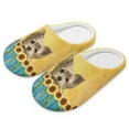 thumbnail image 6 of Chaqlin Yorkshire Terrier Sunflower Women's Cozy Slippers Soft Plush Fuzzy Comfy Non Slip Indoor Outdoor House Shoes Warm Memory Foam Sole Lightweight Anti Skid, 6 of 7