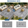 thumbnail image 4 of Soonbuy 10x14 FT Outdoor Rug, Waterproof Reversible Plastic Straw Outdoor Patio Rug, Botanical Grove Vintage Cottage Outdoor Area Rug Carpet for RV, Deck, Picnic, Beach, Backyard, 4 of 8
