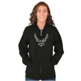 thumbnail image 4 of US Air Force Pilot Symbol USAF Unisex Plus Size Zip Hoodie Brisco Brands 2X, 4 of 5