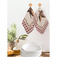 thumbnail image 2 of Western Texas Star Retro Kitchen Dish Towels for Drying Dishes Set of 2, Rustic Vintage Farm Red Beige Plaid Waffle Weave Microfiber Hand Tea Bathroom Towels Quick Dry & Absorbent Towel 12x12, 2 of 7