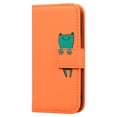 thumbnail image 2 of Feishell Case for iPhone 16, Cute Cartoon Animal Patterned Magnetic Buckle Folio Credit Card Slots Shockproof PU Leather Flip Kickstand Anti-Scratch Wallet Phone Case,Orange, 2 of 10