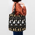 thumbnail image 6 of XMXT Canvas Tote Bag for Women, Christmas Snowman Black Graffiti Large Reusable Shopping Bags, Multicolor, 6 of 7