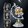 thumbnail image 5 of Rotating Astronaut Earth Globe Building Blocks Set, 242 Pcs DIY Space Explorer Model with Figure, STEM Toy Gift for Adults & Kids, 5 of 5